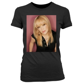 Hilary Duff Women's Junior Cut Crewneck T-Shirt