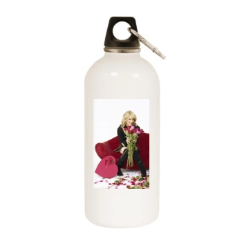 Hilary Duff White Water Bottle With Carabiner