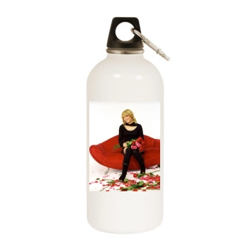 Hilary Duff White Water Bottle With Carabiner