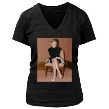 Hilary Duff Women's Deep V-Neck TShirt