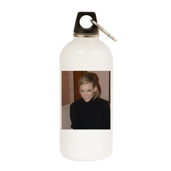 Hilary Duff White Water Bottle With Carabiner