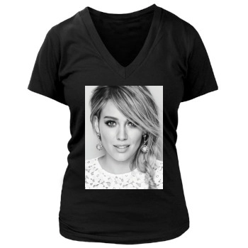 Hilary Duff Women's Deep V-Neck TShirt