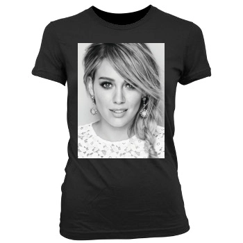 Hilary Duff Women's Junior Cut Crewneck T-Shirt