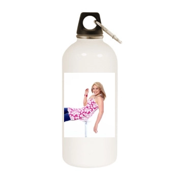 Hilary Duff White Water Bottle With Carabiner