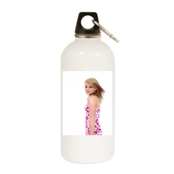 Hilary Duff White Water Bottle With Carabiner