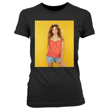 Hilary Duff Women's Junior Cut Crewneck T-Shirt