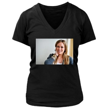 Hilary Duff Women's Deep V-Neck TShirt