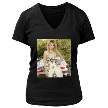 Hilary Duff Women's Deep V-Neck TShirt