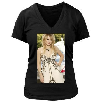 Hilary Duff Women's Deep V-Neck TShirt