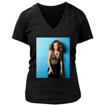 Hilary Duff Women's Deep V-Neck TShirt