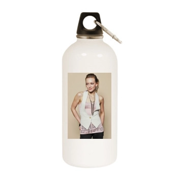 Hilary Duff White Water Bottle With Carabiner