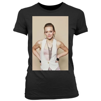 Hilary Duff Women's Junior Cut Crewneck T-Shirt