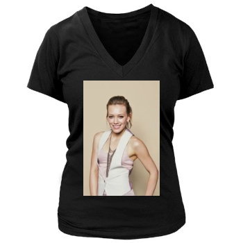 Hilary Duff Women's Deep V-Neck TShirt