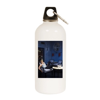 Hilary Duff White Water Bottle With Carabiner