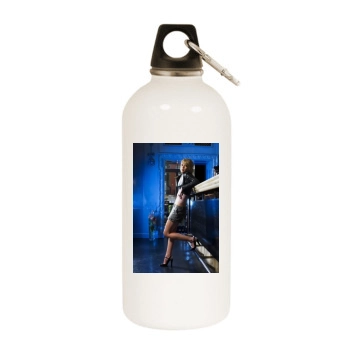 Hilary Duff White Water Bottle With Carabiner