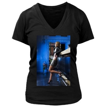 Hilary Duff Women's Deep V-Neck TShirt