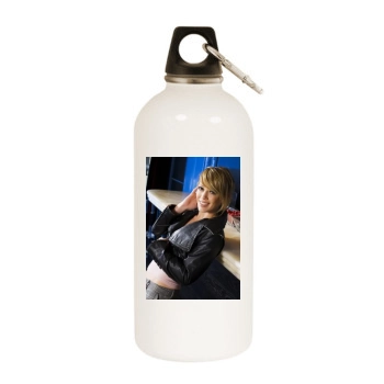 Hilary Duff White Water Bottle With Carabiner