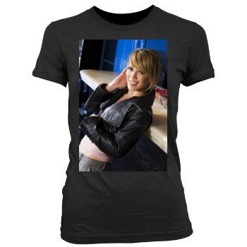 Hilary Duff Women's Junior Cut Crewneck T-Shirt