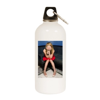 Hilary Duff White Water Bottle With Carabiner