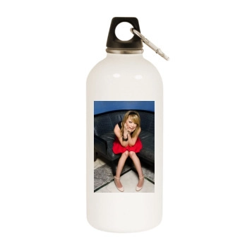 Hilary Duff White Water Bottle With Carabiner