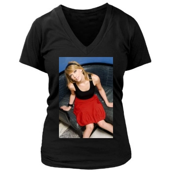 Hilary Duff Women's Deep V-Neck TShirt