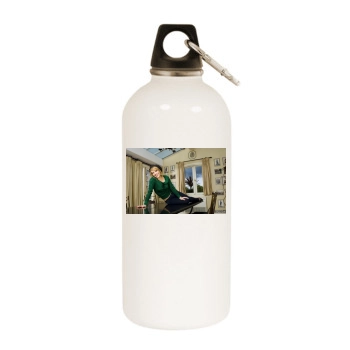 Hilary Duff White Water Bottle With Carabiner