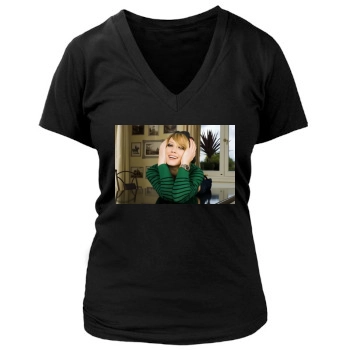 Hilary Duff Women's Deep V-Neck TShirt