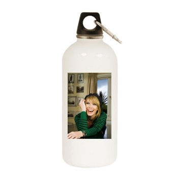 Hilary Duff White Water Bottle With Carabiner