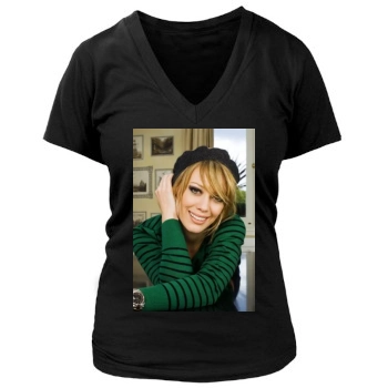 Hilary Duff Women's Deep V-Neck TShirt