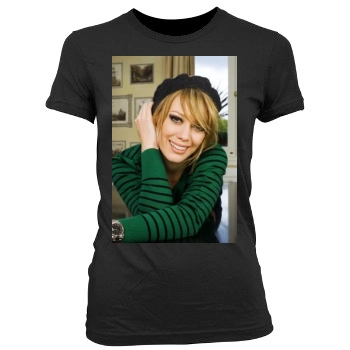 Hilary Duff Women's Junior Cut Crewneck T-Shirt