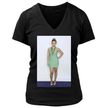 Hilary Duff Women's Deep V-Neck TShirt