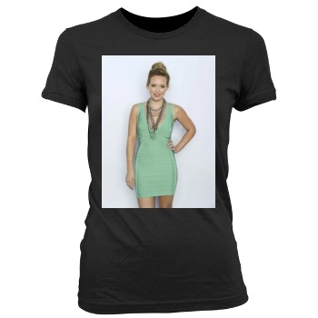 Hilary Duff Women's Junior Cut Crewneck T-Shirt