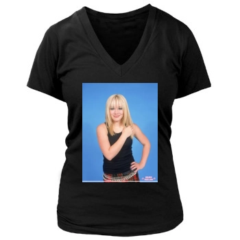 Hilary Duff Women's Deep V-Neck TShirt