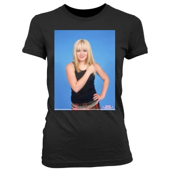 Hilary Duff Women's Junior Cut Crewneck T-Shirt