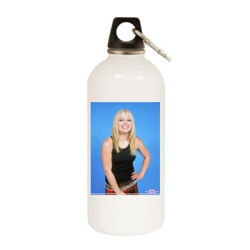 Hilary Duff White Water Bottle With Carabiner