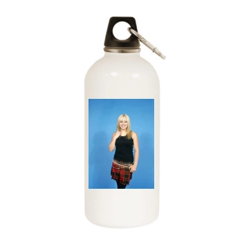 Hilary Duff White Water Bottle With Carabiner