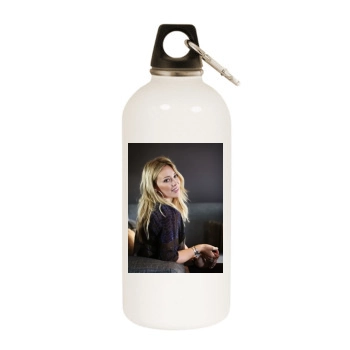 Hilary Duff White Water Bottle With Carabiner