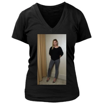 Hilary Duff Women's Deep V-Neck TShirt