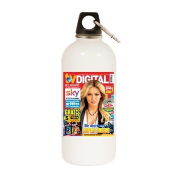 Hilary Duff White Water Bottle With Carabiner