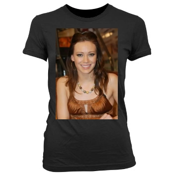 Hilary Duff Women's Junior Cut Crewneck T-Shirt