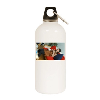 Hilary Duff White Water Bottle With Carabiner