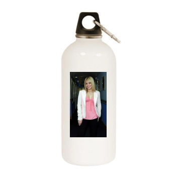 Hilary Duff White Water Bottle With Carabiner