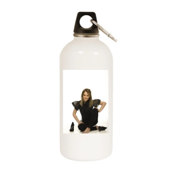 Hilary Duff White Water Bottle With Carabiner