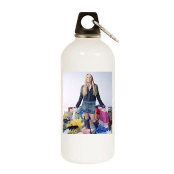 Hilary Duff White Water Bottle With Carabiner