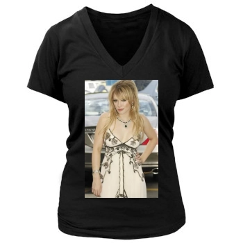 Hilary Duff Women's Deep V-Neck TShirt