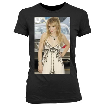 Hilary Duff Women's Junior Cut Crewneck T-Shirt