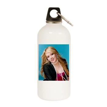 Hilary Duff White Water Bottle With Carabiner