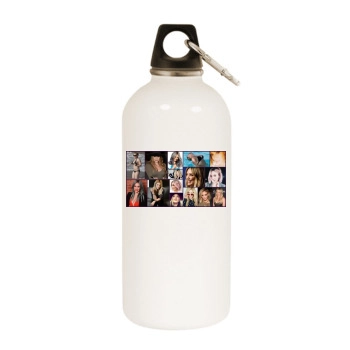 Hilary Duff White Water Bottle With Carabiner