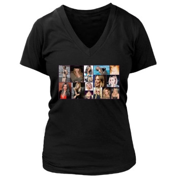 Hilary Duff Women's Deep V-Neck TShirt