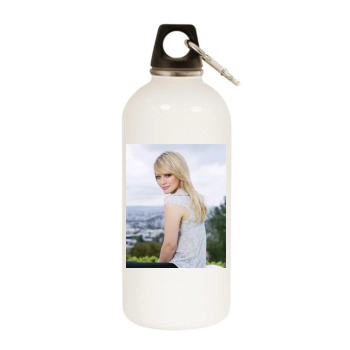 Hilary Duff White Water Bottle With Carabiner